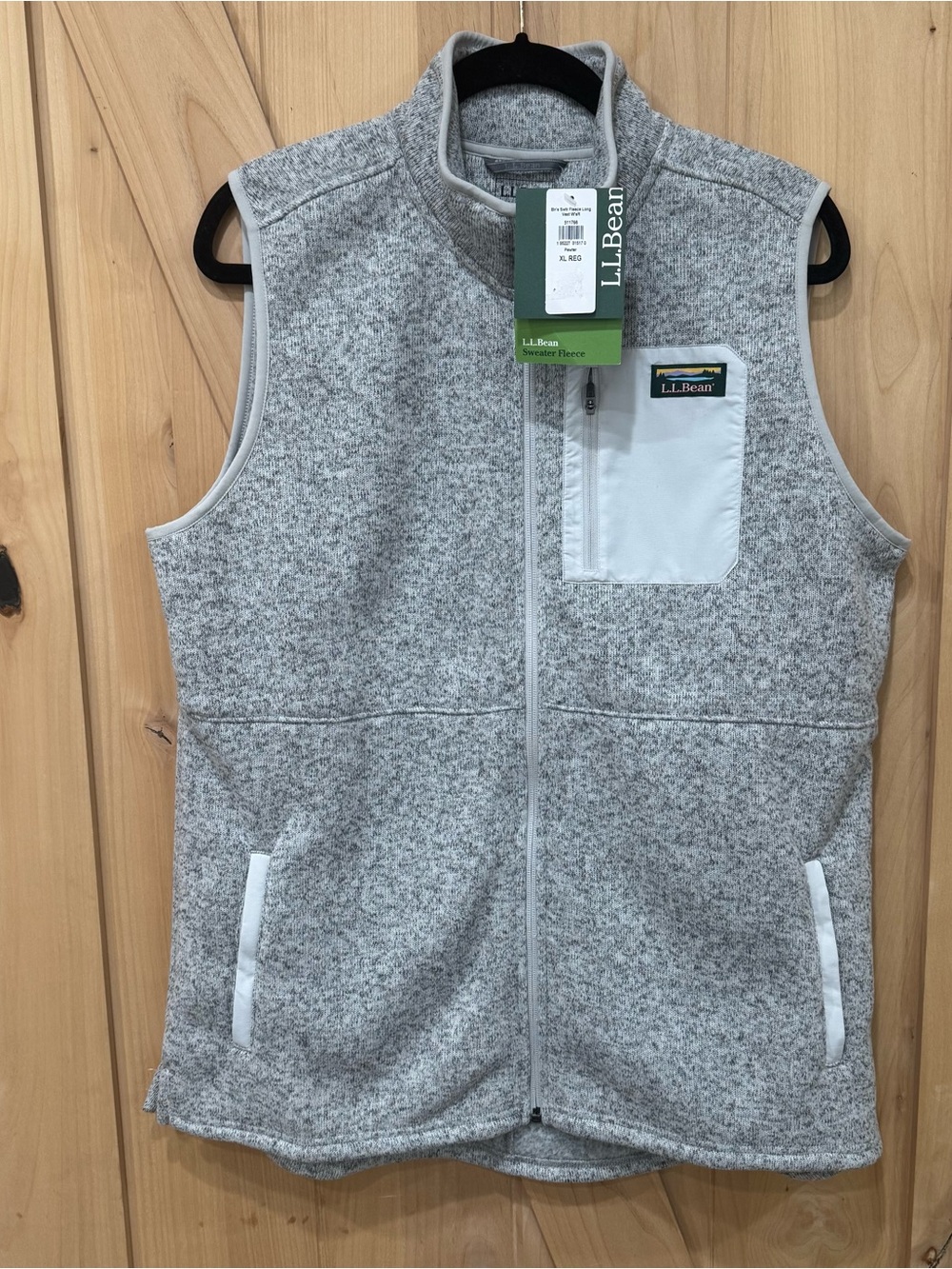 L.L.Bean Women's Sweater Fleece Vest Size XL NWT! Pewter Gray Vest Jacket